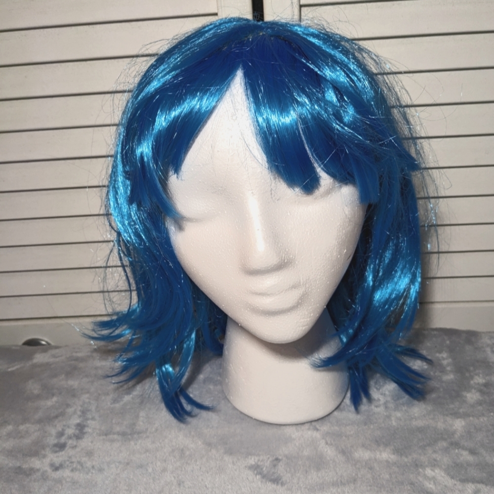 Pretty Bright Blue Synthetic Wig